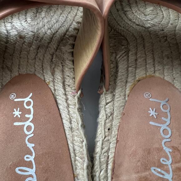 Splendid Blake Buckle Espadrille Leather Slide Sandals Size 6 Coastal Casual - Picture 9 of 10